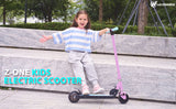 Electric Scooter, Electric Scooter for Kids Age of 6-14, Kick-Start Boost and Gravity Sensor Kids Electric Scooter, 5 Miles Range, LED Light-Up 5" Wheels UL Certified E-Scooter (Pink)